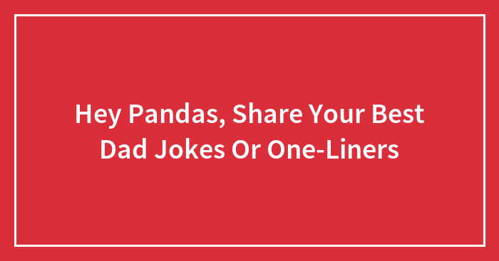 Hey Pandas, Share Your Best Dad Jokes Or One-Liners (Closed)