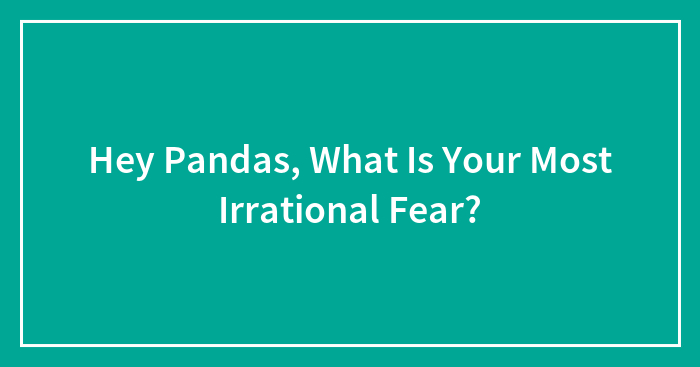 Hey Pandas, What Is Your Most Irrational Fear? (Closed)