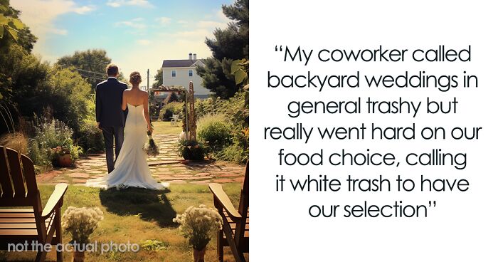 Man Blasts Coworker’s Choice Of Wedding Food, Calls It “White Trash”