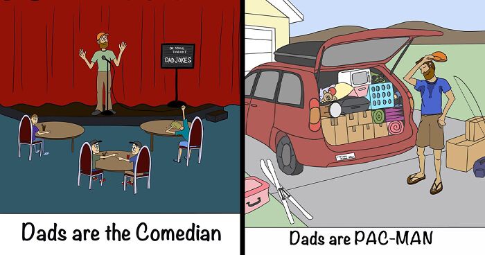 “Dads Are”: I Illustrate The Average Experience Of Being A Dad In My 48 Comics