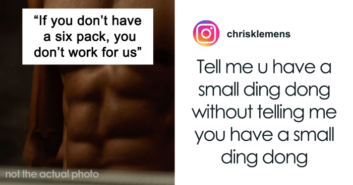 Boss Says You Can't Work For Him If You Don't Have A Six-Pack, Claims Only 1-Percenters Get It