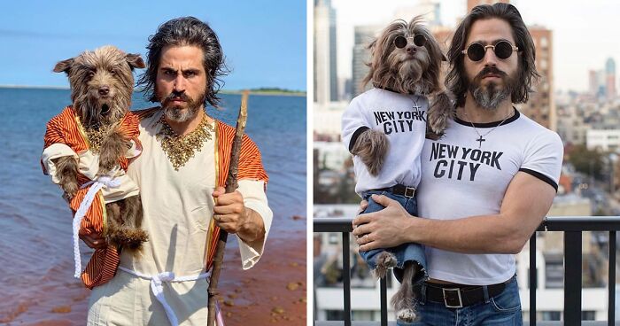 This Guy Looks Very Similar To His Dog, So He Dresses Them Alike Too (50 New Pics)