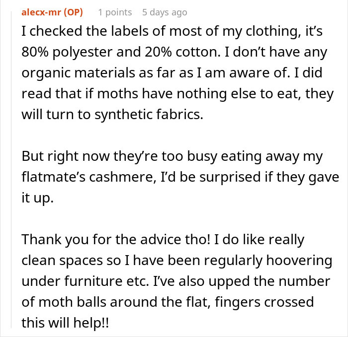 Woman placing mothballs (naphtalene) in her clothes Stock Photo