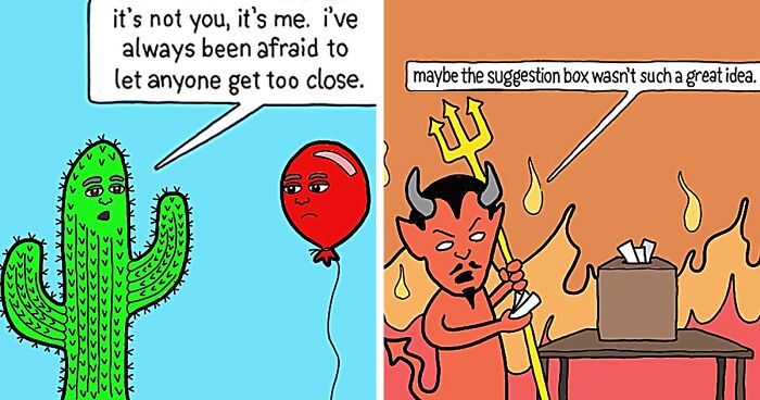 My 24 One-Panel Comic Strips Are Packed With Bold, Simple Art And Pithy Punchlines (New Pics)