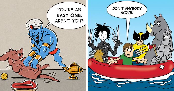 This Comic Artist Illustrates Pop Culture Characters In Goofy Scenarios (40 New Pics)