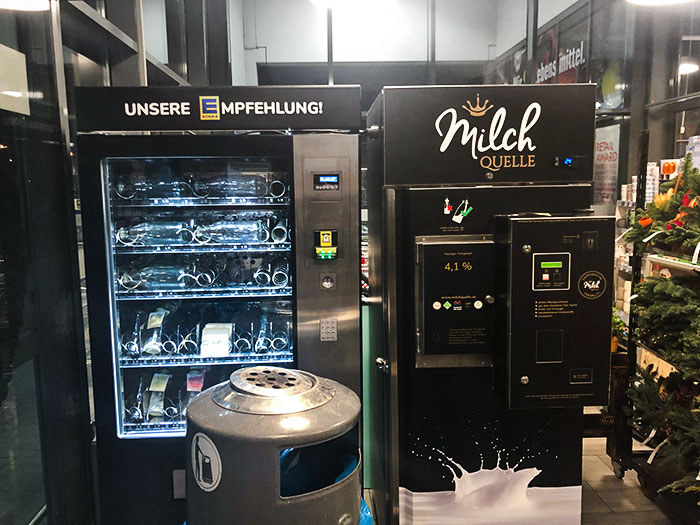 My Local Supermarket Has A Vending Machine Which Sells Glass Milk Bottles You Can Fill Up With Fresh Milk