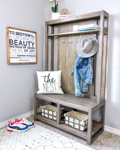 20 Stylish Hall Tree Ideas for Your Entryway or Mudroom | Bored Panda