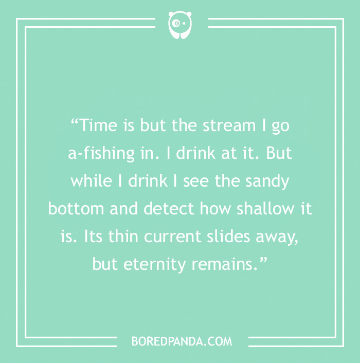 Henry David Thoreau quote on time 