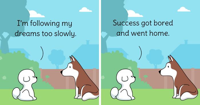 I Made 52 Heartfelt Comics Showcasing The Affair Between Two Dogs, Sushi And Ren