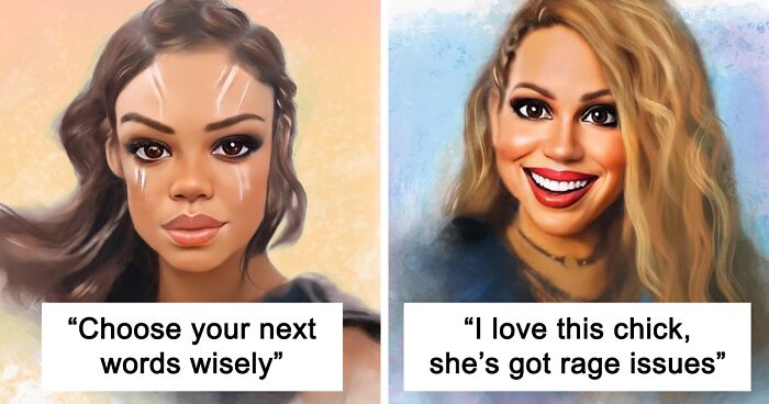 I Create Cartoon Posters Of Super Women Being Relatable BFFs By Combining AI And Hand Drawing (20 Pics)