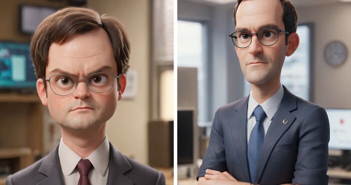 I Imagined What The Office Characters Would Look Like If They Were Part Of A Disney Or Pixar Animated Series (28 Pics)