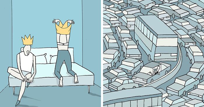 This Tel Aviv-Based Artist Creates Wordless Thought-Provoking Illustrations, Here Are 30 Of The Newest Ones