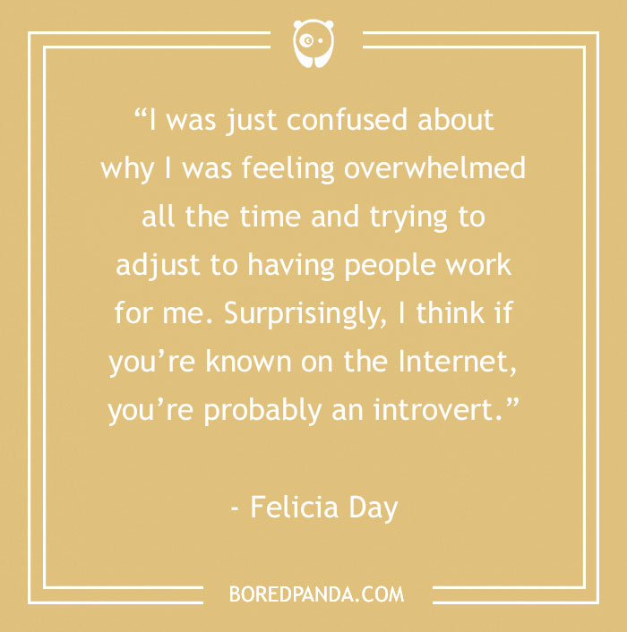 Felicia Day Quote About About Being An Introvert 