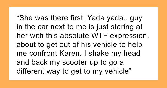 'Karen' Gets Instant Karma After She Yells At A Disabled Woman For Trying To 'Cut In Line'