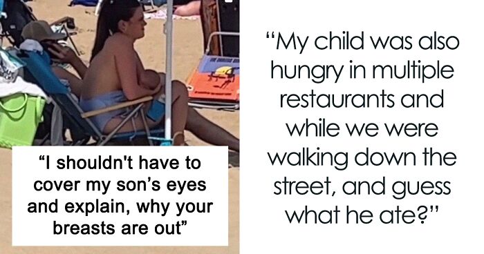 “I Shouldn’t Have To Cover My Son’s Eyes”: Woman Appalled By Mom Breastfeeding At The Beach