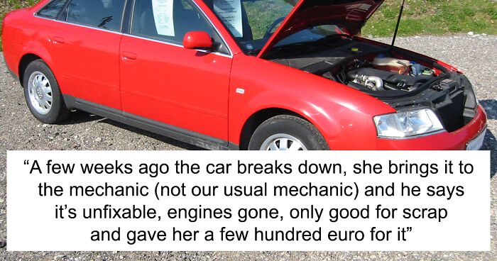 Woman In Shock Seeing Her Own Car Driving Through Town After Mechanic Said It Was 