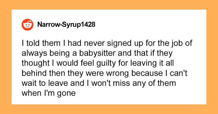 Parents Freak Out Over Teen Not Wanting To Babysit Her Stepsister Anymore