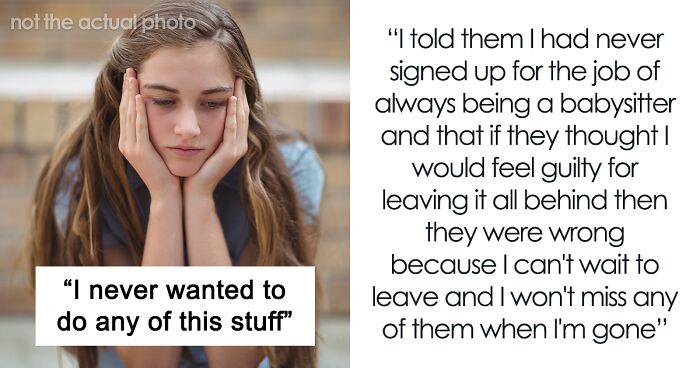 Teen Stands Up For Herself After Years Of Forced Babysitting, Parents Get Mad