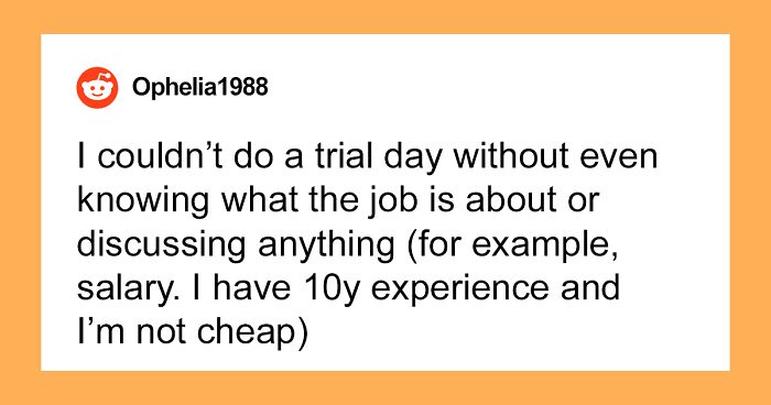 Applicant Tricked Into Going To A 5-Hour Trial Day, Leaves Before It Even Starts