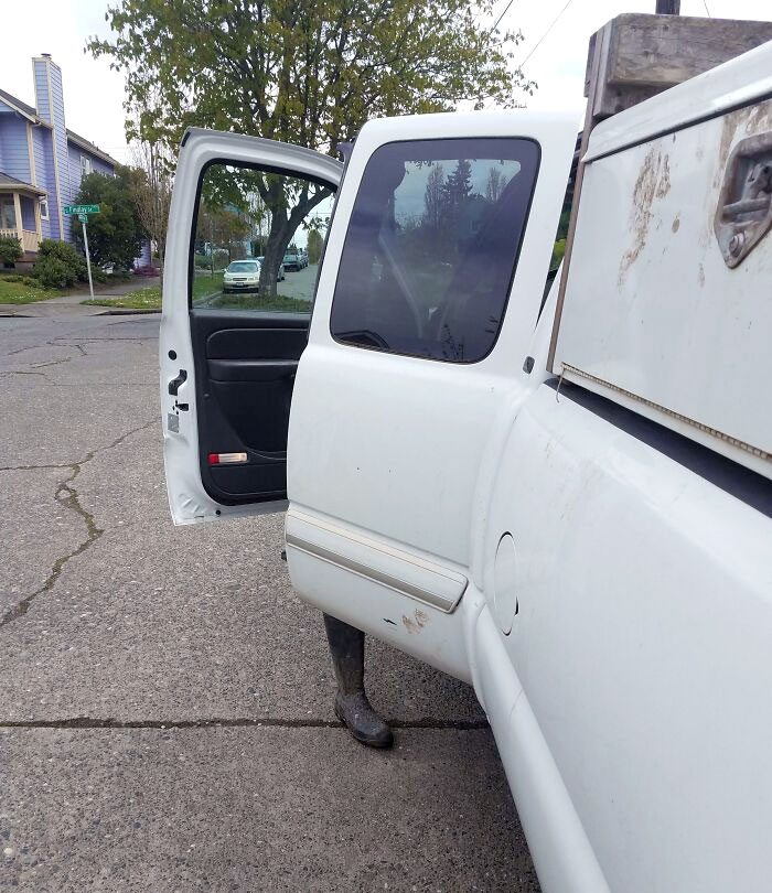 I Left My Boot By My Truck Door And Startled Myself