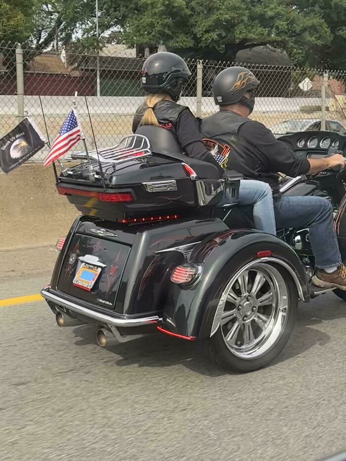 Bikers Had Blue Tape Across Their License Plates