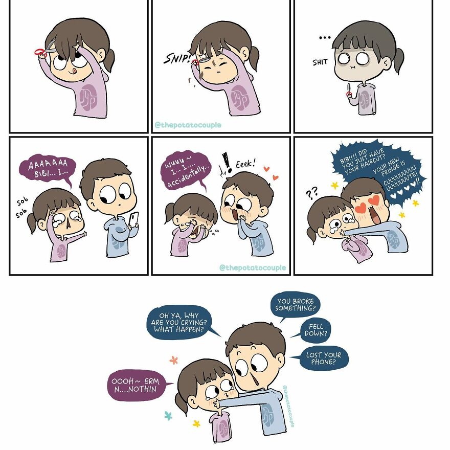 Artist Makes Comics About His Childhood Friend Who Became His Girlfriend, And Over 600,000 Followers Love Them