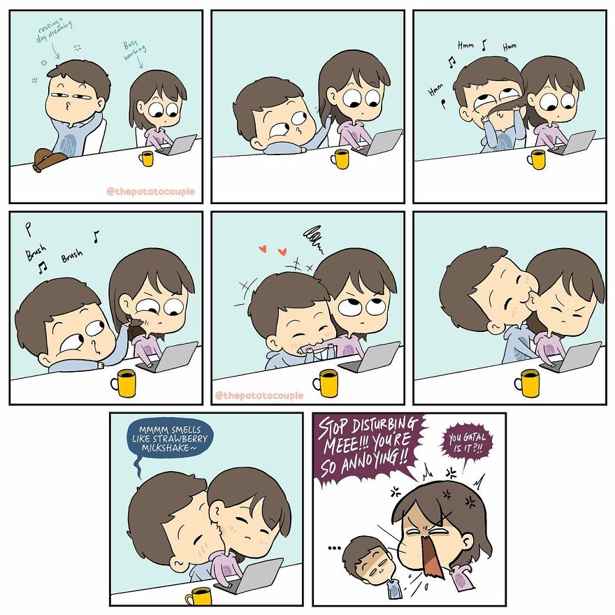 Artist Makes Comics About His Childhood Friend Who Became His Girlfriend, And Over 600,000 Followers Love Them