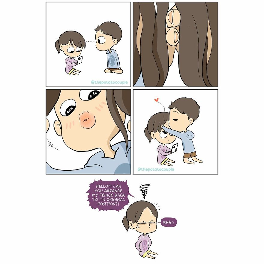 Artist Makes Comics About His Childhood Friend Who Became His Girlfriend, And Over 600,000 Followers Love Them