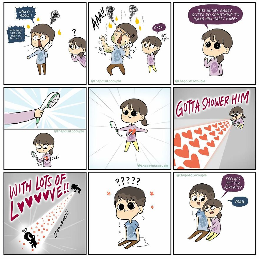 Artist Makes Comics About His Childhood Friend Who Became His Girlfriend, And Over 600,000 Followers Love Them