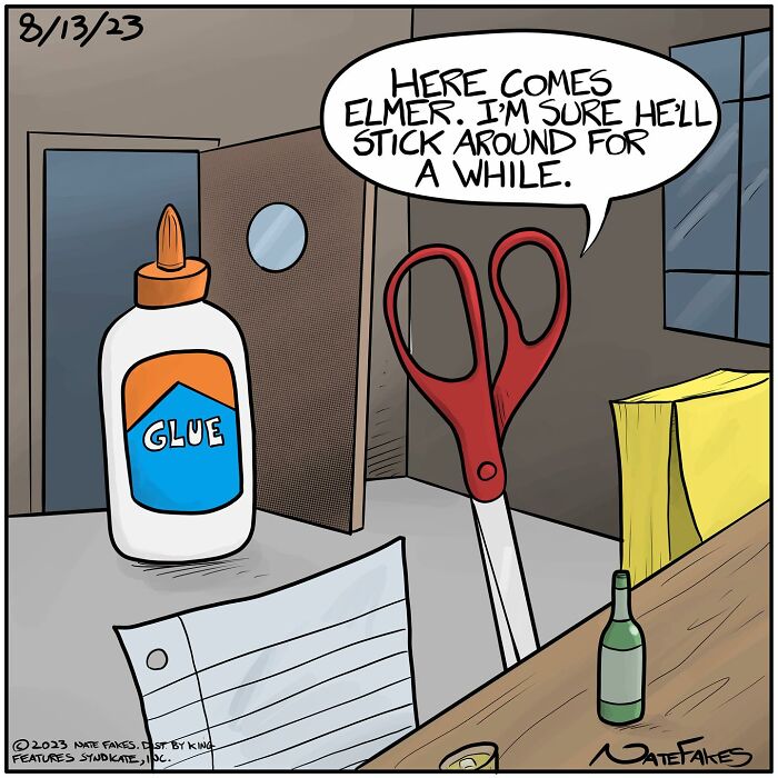 Glue sticks around