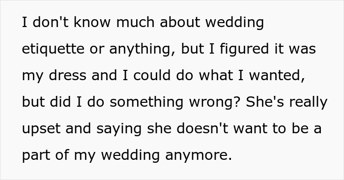 “[Am I The Jerk] For ‘Ruining’ My Wedding Dress?”