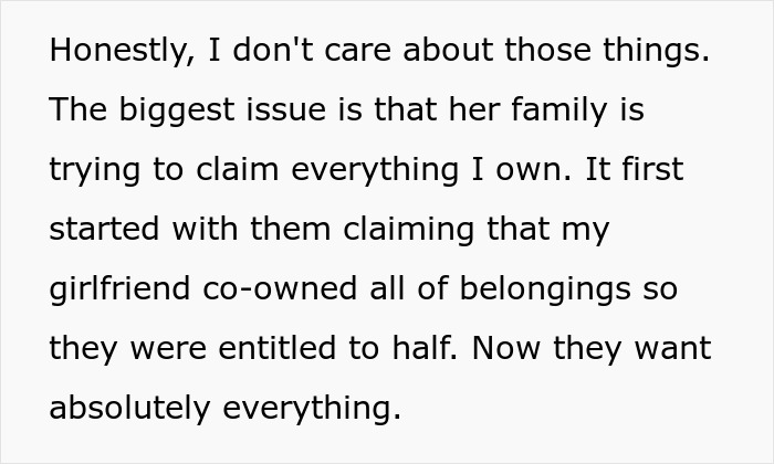 “My Girlfriend Died And Her Family Wants To Claim All My Possessions”