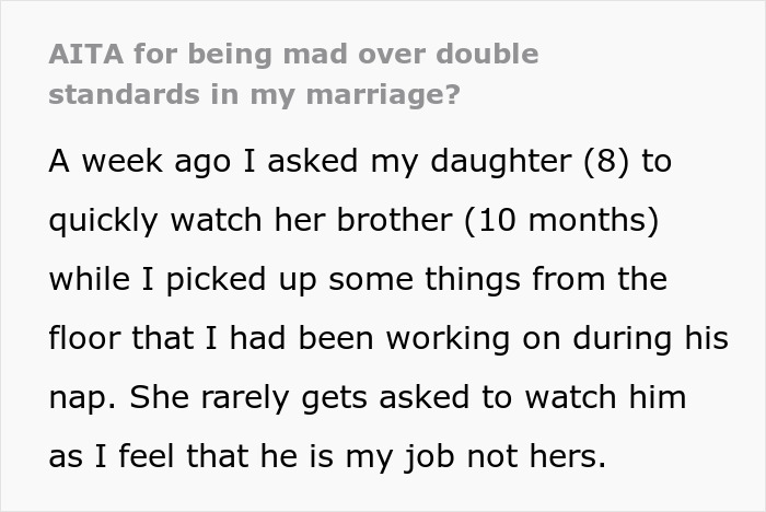 “Am I A Jerk For Being Mad Over Double Standards In My Marriage?” 