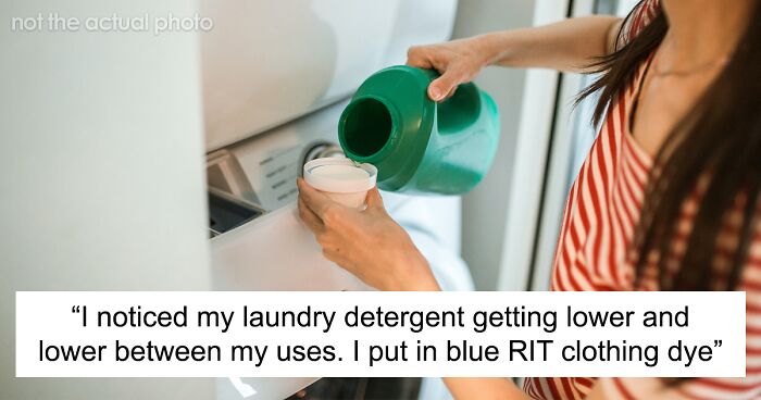 Couple Keeps Stealing Laundry Detergent, So Neighbor Gets Revenge By Putting Blue Dye In It