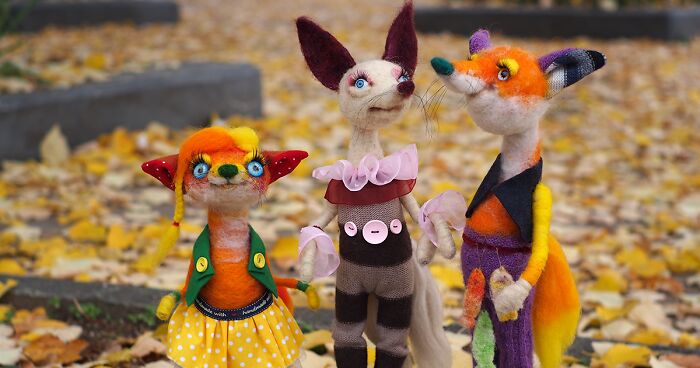 I Make Unique Felted Dolls With Exaggerated Features (32 Pics)