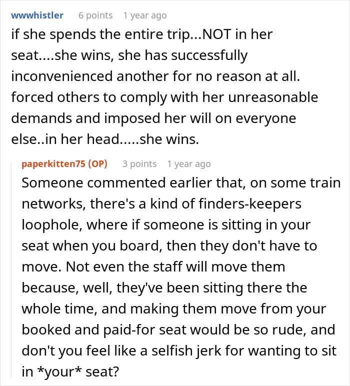 Spouses Upset Seeing A Random Karen In Their Booked 1st Class Train Seats And Refusing To Move