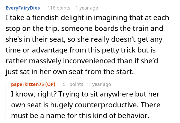 Spouses Upset Seeing A Random Karen In Their Booked 1st Class Train Seats And Refusing To Move