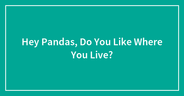 Hey Pandas, Do You Like Where You Live?