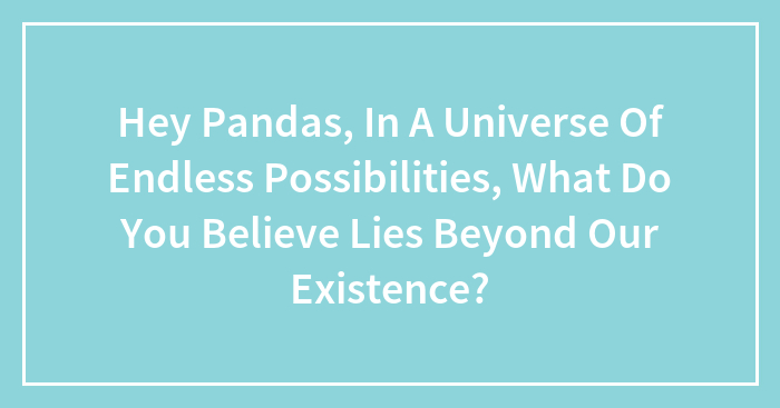 Hey Pandas, In A Universe Of Endless Possibilities, What Do You Believe Lies Beyond Our Existence?