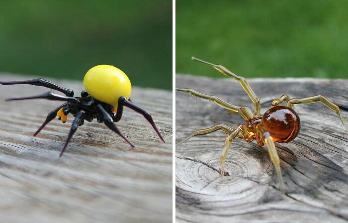 I Made Glass Spider Figurines As An Idea For Halloween Decorations (10 Pics)