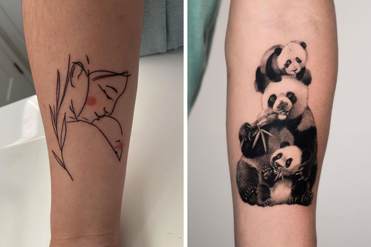 Cute panda tattoo by tattooist yeontaan - Tattoogrid.net