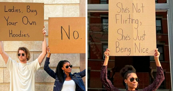 134 Times “Dudette With Sign” Did Everyone A Public Service And Protested Everyday Annoying Things