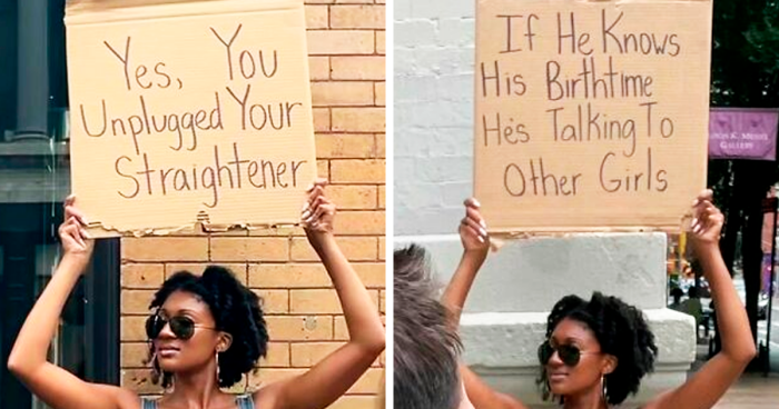 This Woman With Signs Protests Random Things And Here Are 134 Pics