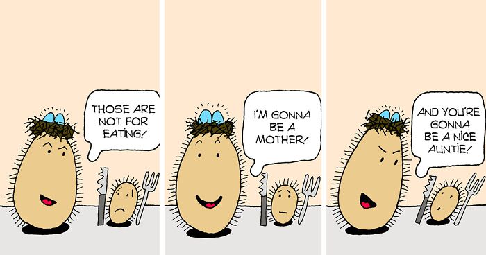 The Stories Featured In My “2 Hairy Potatoes” Comic Series Are Inspired By Quirky Life Events