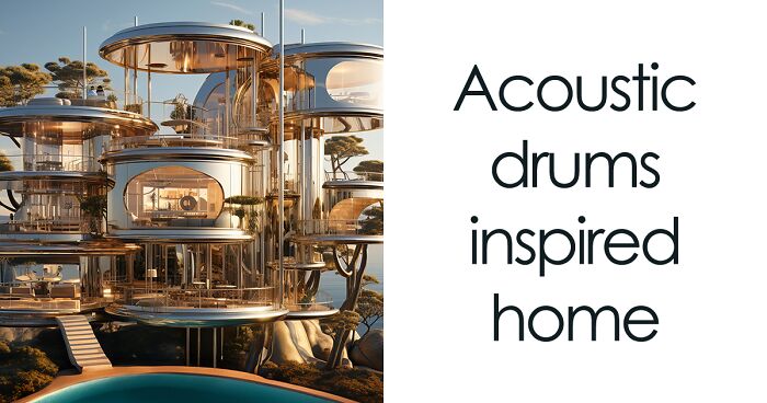 I Created Homes Inspired By Musical Instruments With The Help Of AI And Photoshop (14 Pics)