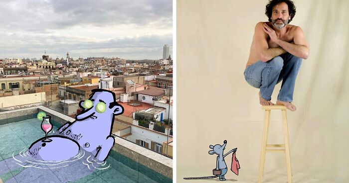 Illustrator Continues To Add Funny Cartoons To Strangers’ Instagram Photos (33 New Pics)