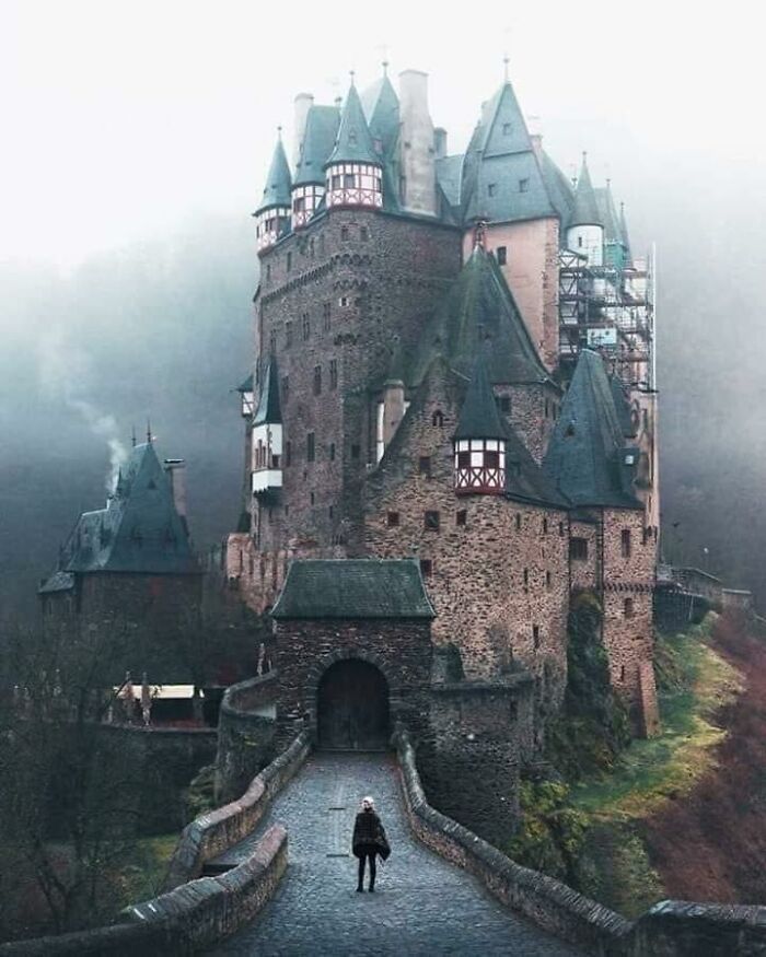 The Medieval Eltz Castle Located In Wierschem