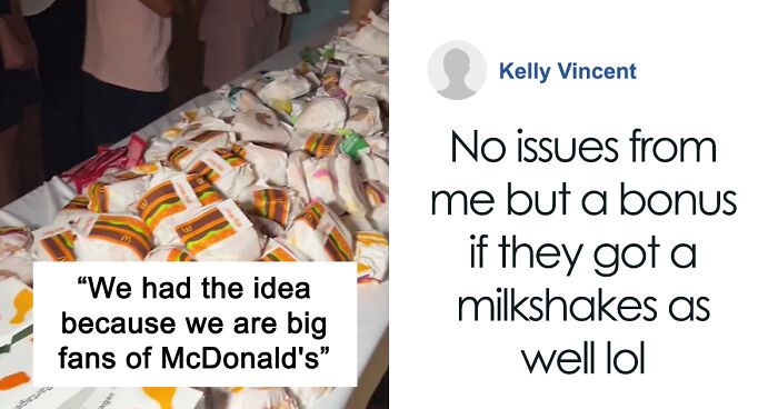 Couple’s Controversial Choice Of Serving McDonald’s At Their Wedding Makes Them Go Viral