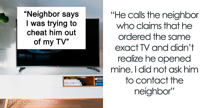 Man Refuses To Let Go Of Neighbor’s TV After He Receives The Delivery By Accident