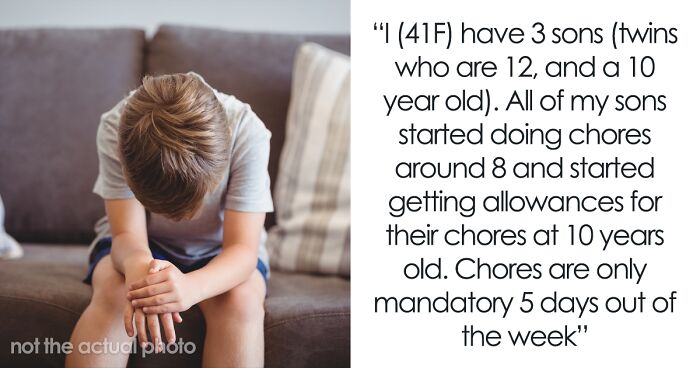 12 Y.O. Refuses To Do 'Girl Chores', Mom Withholds His Allowance For Chores